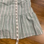 Suzanne Betro Striped Mini Dress Womens Size Large Green White Tie Sleeve Casual Photo 7