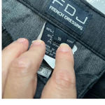 FDJ Women 10 Navy Cotton Dark Denim High Waist Wide Leg Leg Crop Pant Cl… Blue Photo 7