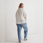 Madewell NWT  Cotton Mesh White Camp Shirt Photo 2