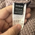 SheIn  Women’s Knit Sweater Size Large Lavender Pullover Chunky Waffle Knit Photo 7