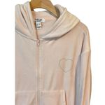 Refuge Hoodie Jacket Womens M Pink Velour Velvet Full Zip Rinestone LOVE New NWT Photo 2