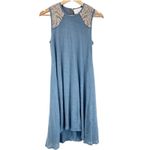 Anthropologie Chloe Oliver Womens Dress XS Boho Beaded Linen Festival Indie Retro Fairy Grunge Photo 2