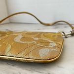 Coach Wristlet Zip Closure Gold And Silver Tone Treads Pink Lined Photo 5