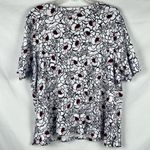 kim rogers Curvy Floral V-neck Short Sleeve Blouse 2X Photo 2