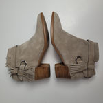 Rebecca Minkoff GRAY SUEDE LEATHER FRINGE ANKLE BOOTIES 8M Photo 1