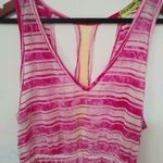 Fresh Brewed M Pink Striped Swim Coverup Tank Top Size M Photo 2