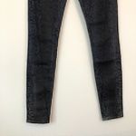 Hudson Jeans  Nicole Super Skinny Jeans Snakeskin Mid Rise Black Dark Wash Denim Photo 3