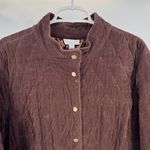 Charter Club  Chocolate Brown Quilted Jacket corduroy 2X plus mocha fall winter Photo 2