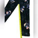 Betsey Johnson  Performance Leggings Size Large Black Pink Purple Floral Photo 2