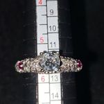 14k Gold Cushion Diamond Engagement Ring Silver Photo 9