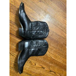 Vintage Black Leather Cowboy Boots 8.5 Western Quiet Luxury Rodeo Country Cowgir Photo 14