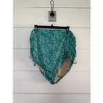 Cacique Women’s 18 Green White Patterned Swim Suit Plus Size Photo 4