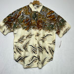 Denim Republic Vintage 90s NWT! Safari Artsy Animal Button Shirt Women Size L Brown Size L Photo 0