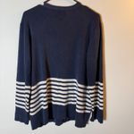 Ralph Lauren Lauren Ralph‎ Lauren Women's 1X Navy Blue Striped Button Silk Cardigan Sweater Photo 5