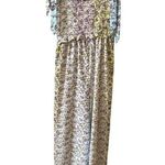 Gianni Bini Floral Jumpsuit Ruffle Tie Strap Pastel Wide Leg Size S Small Photo 0