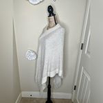 NTM: Cejon Cream Metallic Gold Knit Poncho NWT Fringe Pullover OSFM Size undefined Photo 7