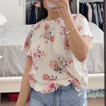 Ann Taylor Whit Blouse Floral Prints Photo 0