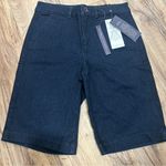 NYDJ Women’s 0 Dark Wash Blue Denim Bermuda Shorts Lift Tuck Technology Stretch Photo 0