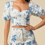 The Sang  Bleached Set- Crop Top & Shredded Shorts Photo 3