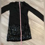 DKNYC Black Formal Long Sleeve Sheer Sequin Party Dress Photo 10