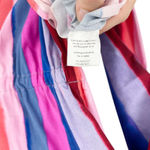 The Kit Multicolor Striped Long Sleeve Bow Back Midi Dress Size Small Silky Photo 4