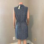 Alfani  Womens Shirt Dress DENIM TEXTURE Print Button Up Sleeveless BLUE NWT #24 Photo 4