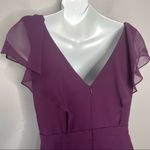 Jenny Yoo  Purple Cecilia Dress Size 0 Wedding Bridesmaid Formal Maxi Ruffle Photo 5