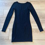 Wilfred Aritzia  Free Black Scoop Neck Long Sleeve Bodycon Mini Dress Size XS Photo 5