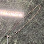 Diamond Accent Beveled Cross Necklace Sterling Silver 925 18” Photo 2