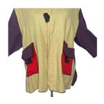 XIAO Colorblock Tunic Jacket Women Size L‎ Top Linen Art To Wear Langenlook BOHO Yellow Size L Photo 7