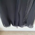 Vera Wang  White Gold Label Black Silk Mesh Gown size 2 Beaded Waist Bow Photo 5