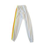 Aviator Nation  White Striped Multicolor Joggers Sweatpants Size XS Photo 5