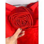 Hutch  Red Strapless Bow Rose Dress Women’s Size L Cocktail Party Wedding Guest D Photo 2