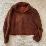 Girlfriend Collective Brown Teddy Jacket Quarter-Zip Photo 1