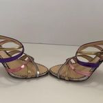 Prada Metallic Dress Sandals Shoes 36.5 6.5 Italy silver pink Strappy GORGEOUS Photo 5