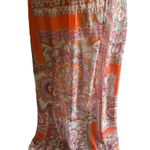 Metaphor Beautiful maxi dress, orange, lavender & white colors, fully lined to bottom, elastic waist, adjustable straps, excellent condition, size small Photo 2