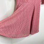 Love, Fire  Fit and Flare Dress Woman’s size large Lace up back Dusty Rose Photo 2