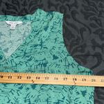 Nine West  women’s size large Teal Sleeveless Button-Down Dress v-neck Photo 3