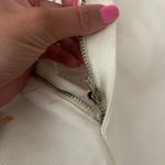 ZARA White Denim Pearl Mini Skirt Photo 2