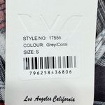 NEW White Mark Coral & Gray Plaid Lightweight Button Front Shirt Dress Small Photo 12