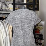 Claudie Pierlot Navy Tweed Short Sleeve Button Front Mini Dress 4 Preppy Blue Photo 10