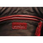 Lucky Brand Burgundy Red Leather Braided Strap Flap Purse Handbag Heart Closure Photo 9