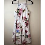 Iz Byer  Women's Floral Sleeveless Elastic Waist Ruffle Summer Dress‎ Size M # Photo 8