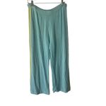 St. John Sport By Marie Gray‎ Size 8 Santana Knit Blue Green Wide Leg Pants Photo 5