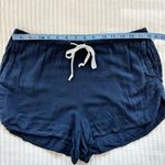 Brandy Melville Womens Navy Blue Elastic Waist Drawstring PullOn Shorts One Size Photo 5