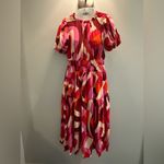 THML  puff sleeve geometric pattern bold print maxi dress size XS NWT Photo 1