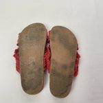 Anthropologie  Bianca Ruffled Slide Sandals in‎ Red Size 8 Photo 6