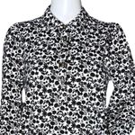 Boden Dress Women 6L White Black Floral Collared Button Placket Bohemian Cottage Size 6 Photo 5