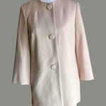 Talbots  Blush Pink Collarless Button Front Coat Jacket, Peacoat, Feminine 4P Photo 0