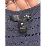 AQUA Navy Dress Eyelet Mini Dress Photo 5